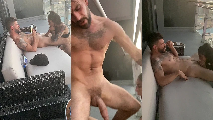 Hard Rough Fuck & Suck On Las Vegas Balcony
